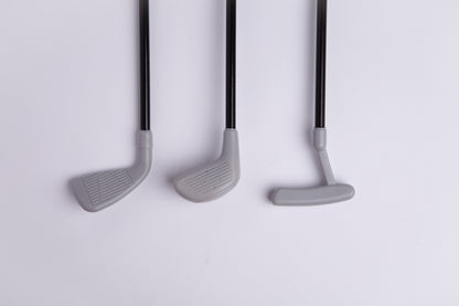 Lightweight toddler golf club set with driver, putter, iron heads