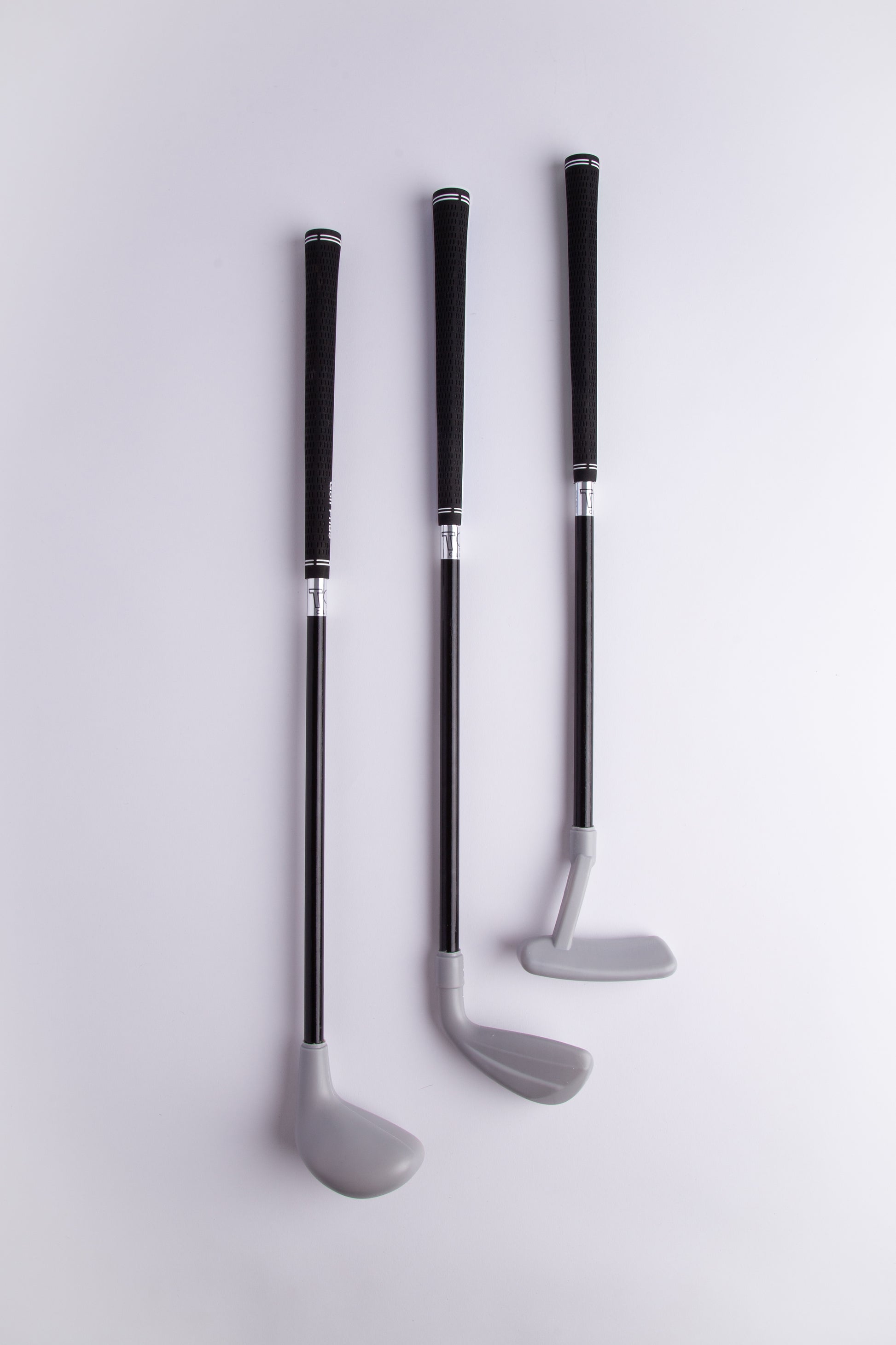 Lightweight toddler golf clubs all black with Golf Pride grips