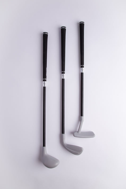 Lightweight toddler golf clubs all black with Golf Pride grips