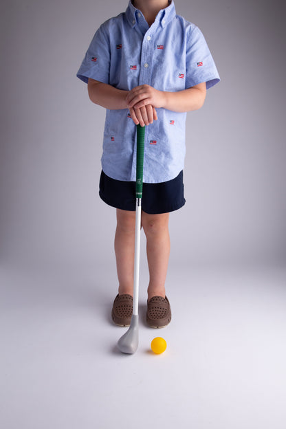 Lightweight toddler golf club with green grip