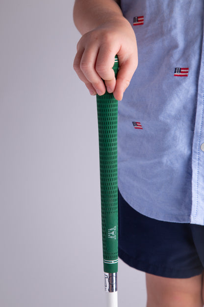 Toddler golf clubs with real green grip